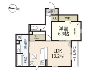 ヴィッセル庚午【1階】の間取り