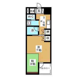 ニューハウスとくなが【2階】の間取り