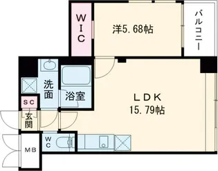 プレジオ長田【4階】の間取り