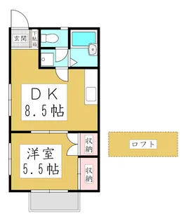 西川口第37レジデンス【2階】の間取り