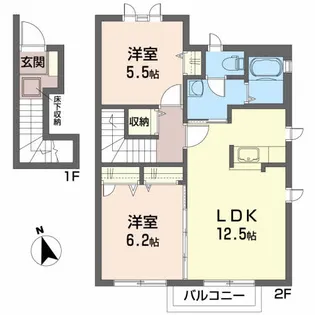 グレイスコートII【2階】の間取り