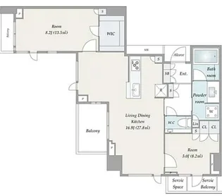 プラウド虎ノ門【19階】の間取り