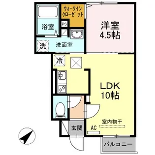 ヴェルソレイユ【1階】の間取り