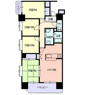 ネオハイツ県庁南【3階】の間取り