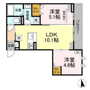 セレスティア新小岩【2階】の間取り