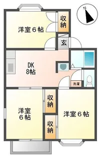 フロンティアガーデンヒル【1階】の間取り