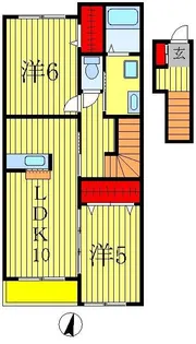 ピュア・キャッスルI【2階】の間取り