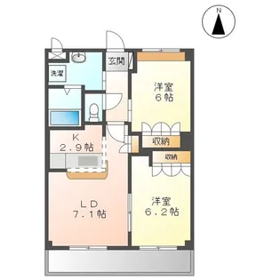 コンフォルト鳳麟【2階】の間取り