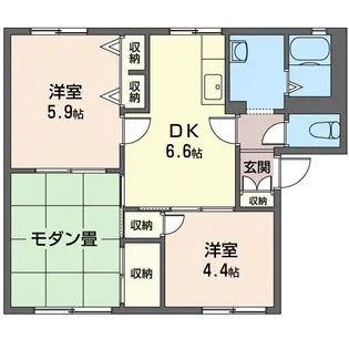 シャルム天台【1階】の間取り