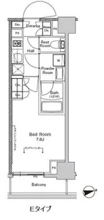 プラウドフラット門前仲町V【1階】の間取り