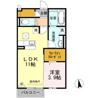 KRANE A棟【1階】の間取り