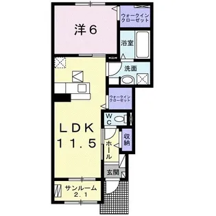 ナリッシュ【1階】の間取り