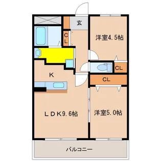 アーベイン堀川【2階】の間取り