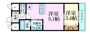 Lion鶴見【8階】の間取り
