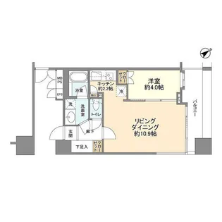 パラッシオ目黒不動前【6階】の間取り