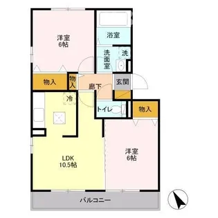 オアシス【2階】の間取り