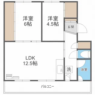 ビレッジハウス潮見ヶ丘4号棟【4階】の間取り
