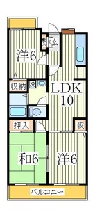 第6パールメゾン海老原【3階】の間取り