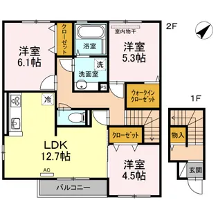 ルークス瀬戸 A【2階】の間取り