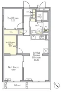 メゾンカルム中落合South【2階】の間取り