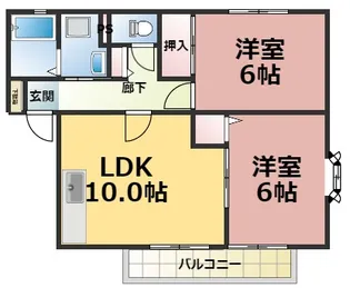 モンテベルテC【2階】の間取り