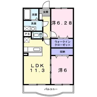 ピニーズコート【2階】の間取り