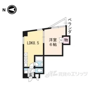 クレール鴨東【4階】の間取り