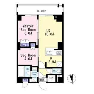 パルテメゾン中落合【6階】の間取り