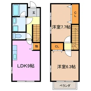 グレイストウフジ滝の水Cの間取り