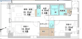 コートデルトゥール昭島【5階】の間取り