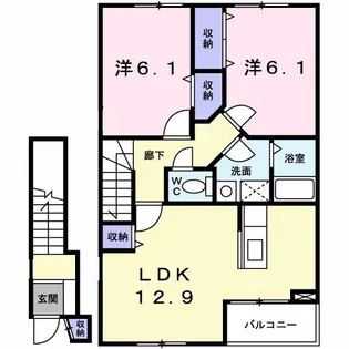 フィオーレS.II【2階】の間取り