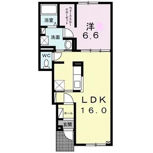 シャルール【1階】の間取り