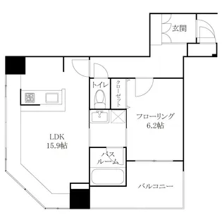 KDXレジデンス大濠ハーバービュータワー【19階】の間取り