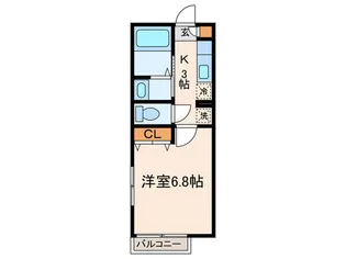 コーポナガイIII【1階】の間取り