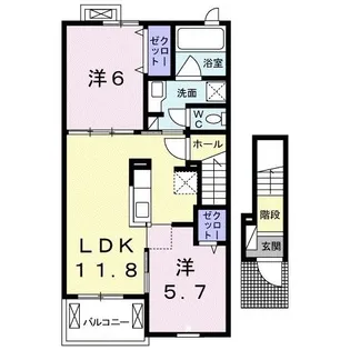 シプレ【2階】の間取り
