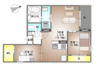 REGALEST 新福【3階】の間取り