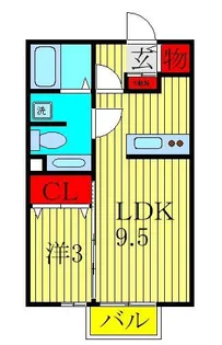 ノーベルパーク 15【2階】の間取り
