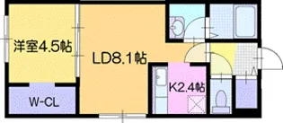 ONE レジデンス 千歳【4階】の間取り