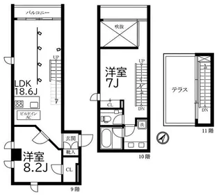 開洋館【9階】の間取り