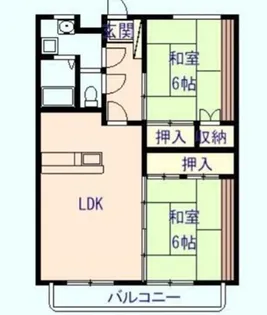駅前ハイツ【2階】の間取り