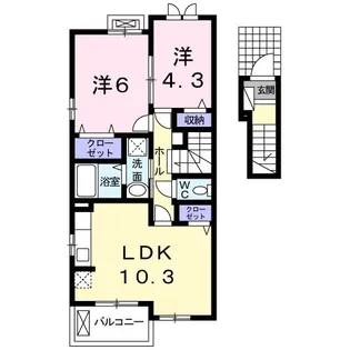 カリーノG【2階】の間取り
