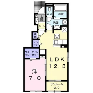 ブルーシャインS二番館【1階】の間取り