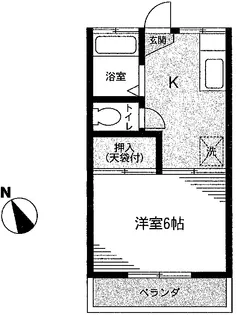 西谷ハイツ【2階】の間取り
