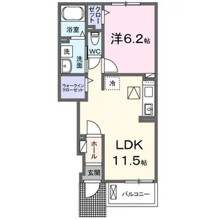 アヴァンセ オオクテ【1階】の間取り