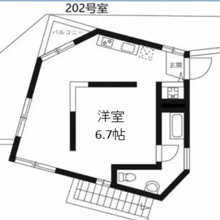 エンシェール砧【2階】の間取り