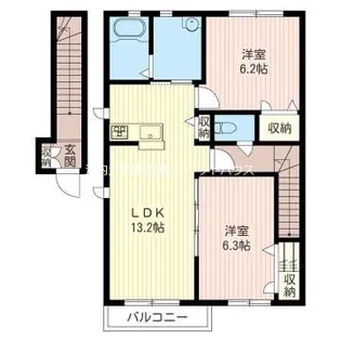 フェスタメゾン B【2階】の間取り