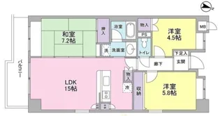 アイルサイドテラス【4階】の間取り