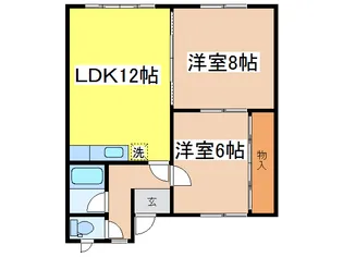 タウンコイトイ【1階】の間取り