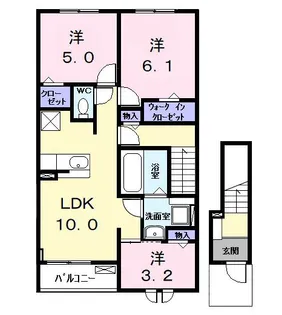 カーサみやびVII【2階】の間取り