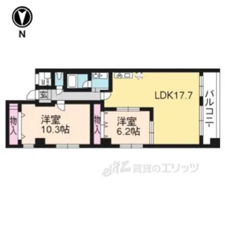 sawarabi御所【3階】の間取り